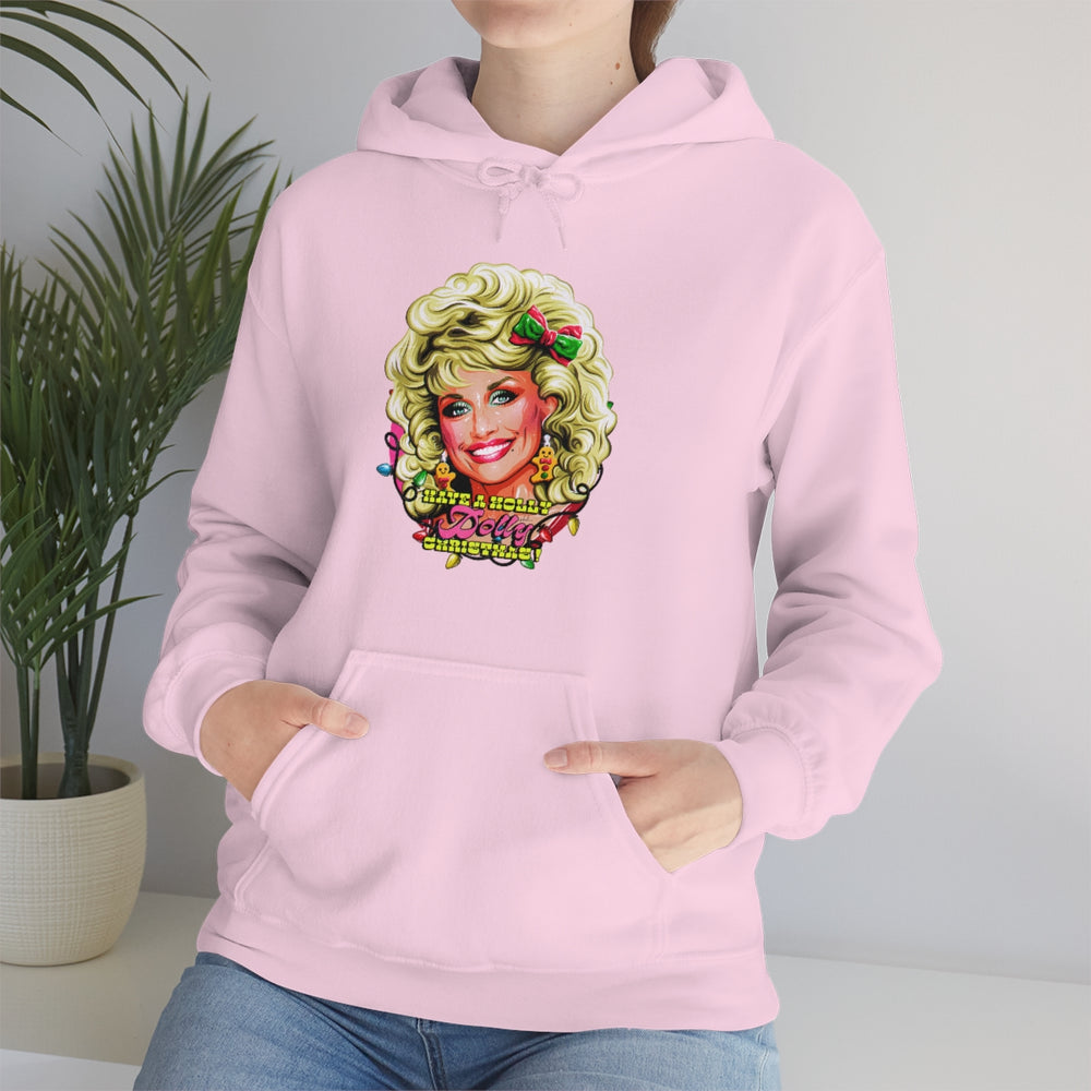 Have A Holly Dolly Christmas! - Unisex Heavy Blend™ Hooded Sweatshirt