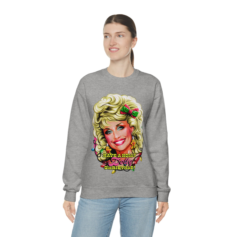Have A Holly Dolly Christmas! - Unisex Heavy Blend™ Crewneck Sweatshirt