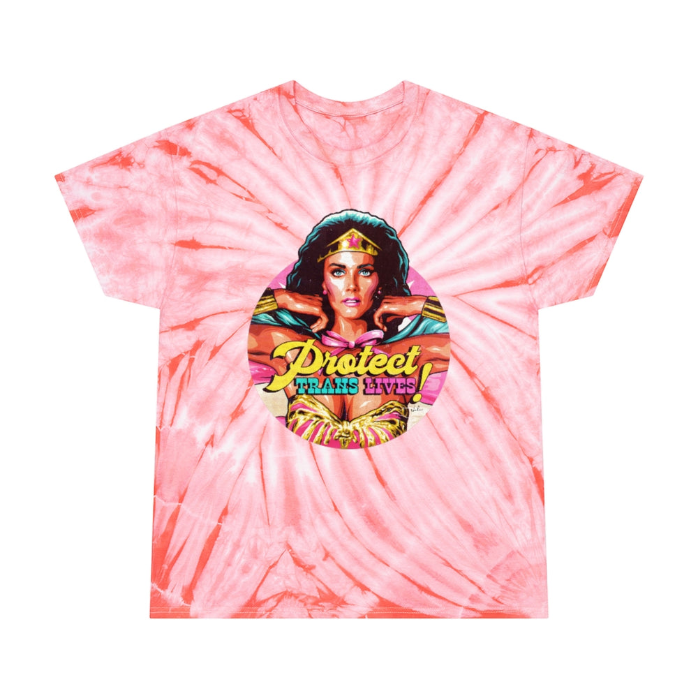 PROTECT TRANS LIVES - Tie-Dye Tee, Cyclone