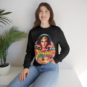 PROTECT TRANS LIVES [Australian-Printed] - Unisex Heavy Blend™ Crewneck Sweatshirt