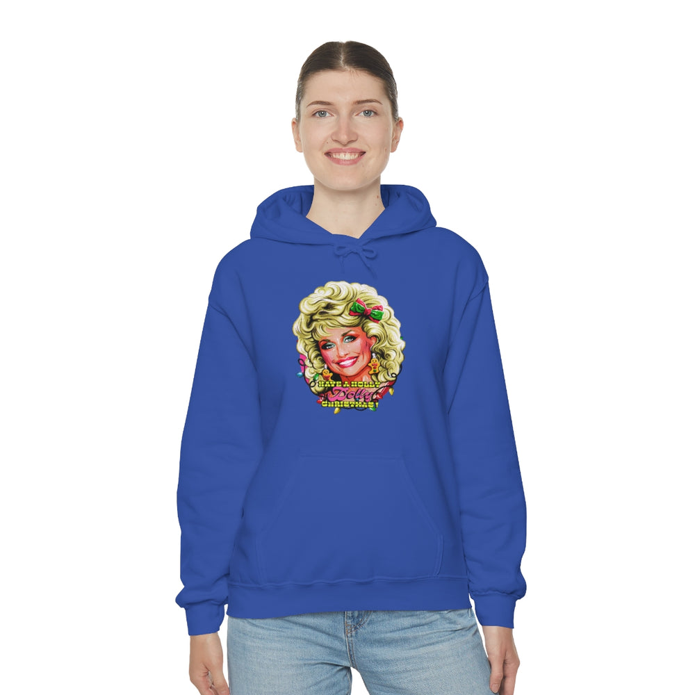 Have A Holly Dolly Christmas! - Unisex Heavy Blend™ Hooded Sweatshirt