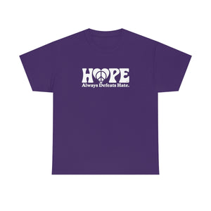 Hope Always Defeats Hate [Australian-Printed] - Unisex Heavy Cotton Tee