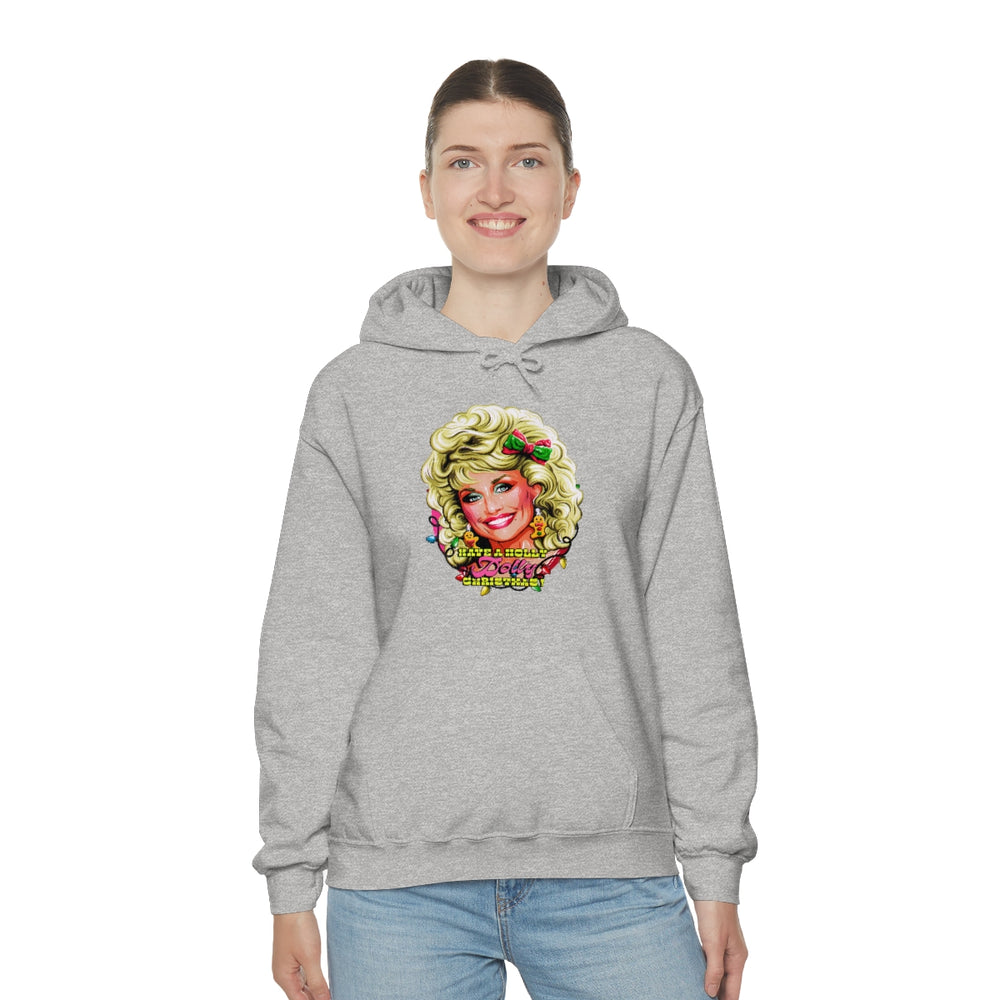 Have A Holly Dolly Christmas! - Unisex Heavy Blend™ Hooded Sweatshirt