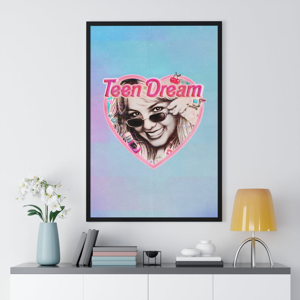 TEEN DREAM [Coloured BG] - Premium Framed Vertical Poster