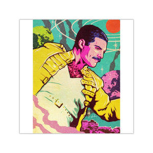 GALACTIC FREDDIE - Square Vinyl Stickers