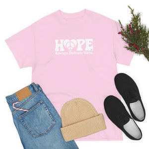 Hope Always Defeats Hate [Australian-Printed] - Unisex Heavy Cotton Tee