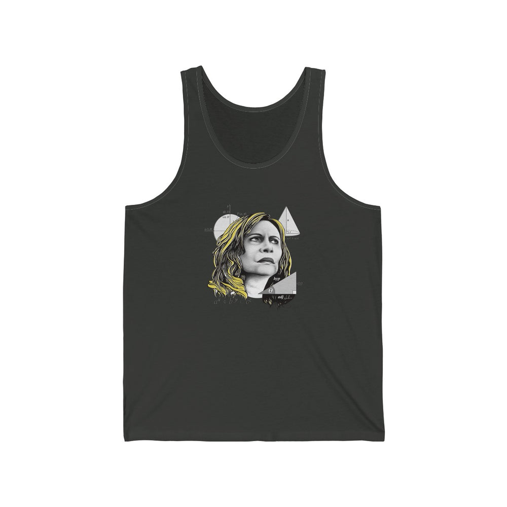 Nazaré Tedesco – Math Lady / Confused Blonde Meme - Unisex Jersey Tank