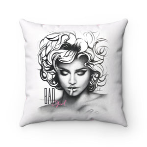 BAD GIRL - Spun Polyester Square Pillow Case 16x16" (Slip Only)