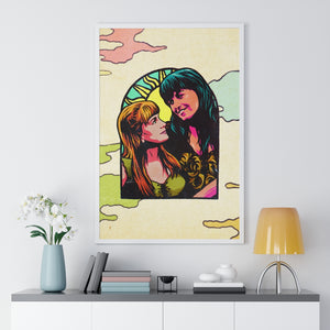 XENA X GABRIELLE [Coloured BG] - Premium Framed Vertical Poster