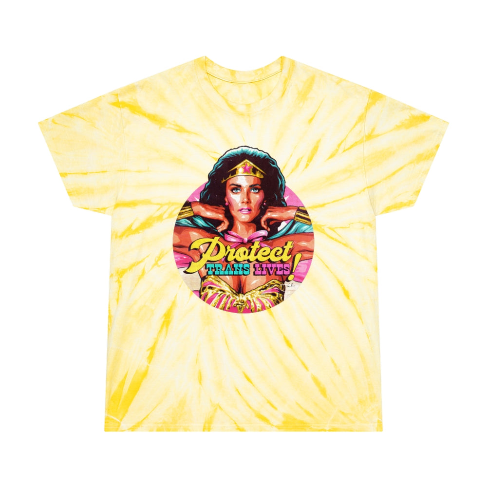 PROTECT TRANS LIVES - Tie-Dye Tee, Cyclone