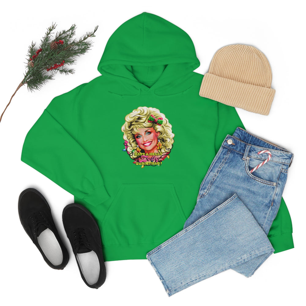 Have A Holly Dolly Christmas! - Unisex Heavy Blend™ Hooded Sweatshirt