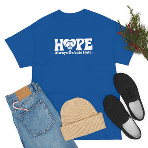 Hope Always Defeats Hate [Australian-Printed] - Unisex Heavy Cotton Tee