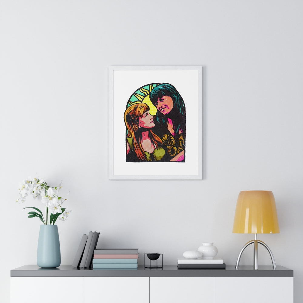 XENA X GABRIELLE - Premium Framed Vertical Poster