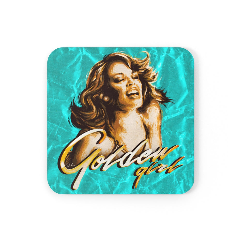 Golden Girl - Cork Back Coaster
