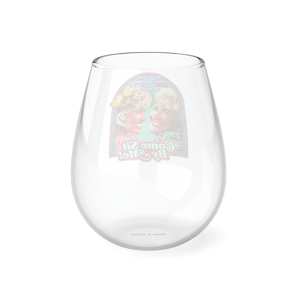 Come Sit By Me - Stemless Glass, 11.75oz