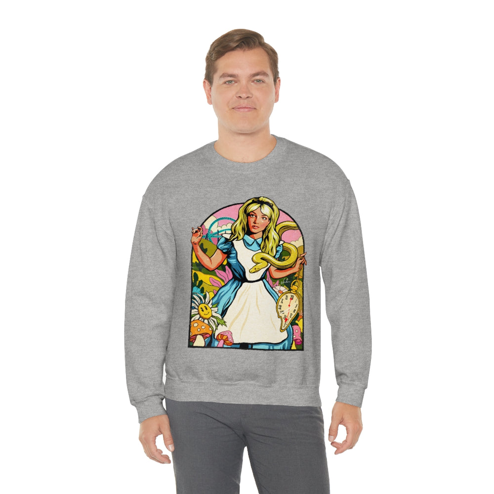 Down The Rabbit Hole [Australian-Printed] - Unisex Heavy Blend™ Crewneck Sweatshirt