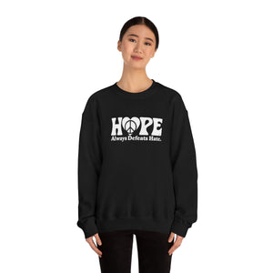 Hope Always Defeats Hate - Unisex Heavy Blend™ Crewneck Sweatshirt