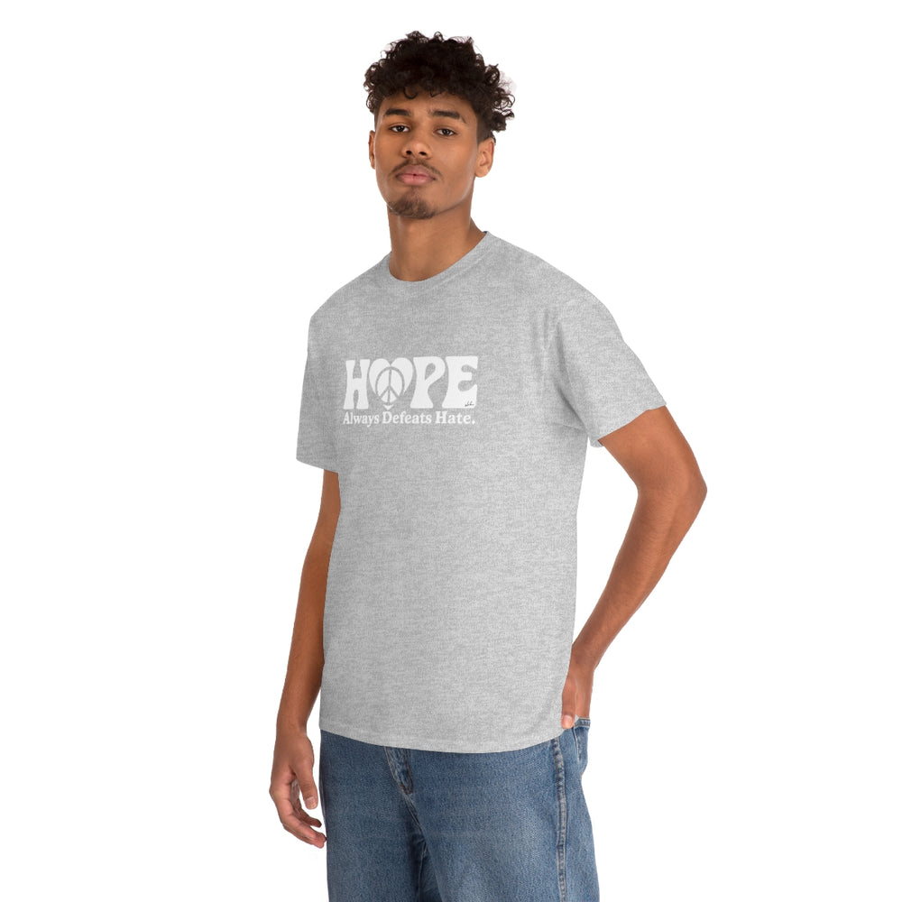 Hope Always Defeats Hate [Australian-Printed] - Unisex Heavy Cotton Tee