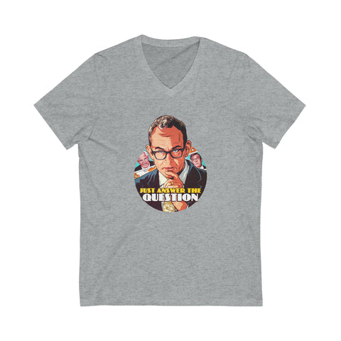 Just Answer The Question - Unisex Jersey Short Sleeve V-Neck Tee