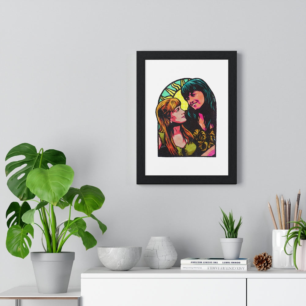 XENA X GABRIELLE - Premium Framed Vertical Poster