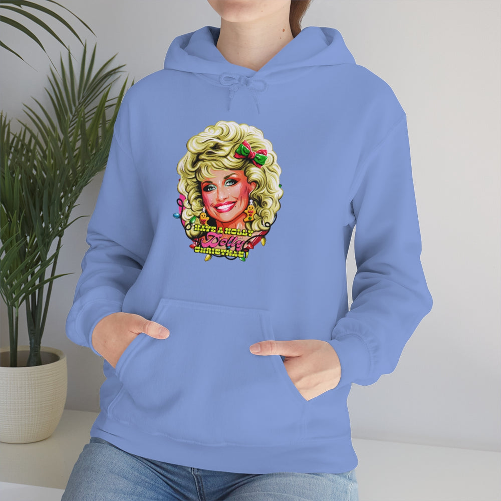 Have A Holly Dolly Christmas! - Unisex Heavy Blend™ Hooded Sweatshirt