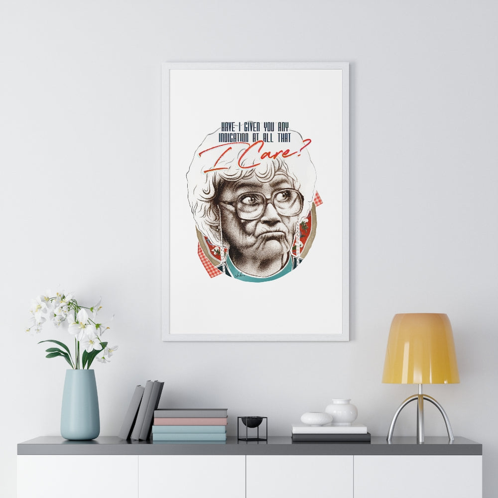 SOPHIA - Premium Framed Vertical Poster