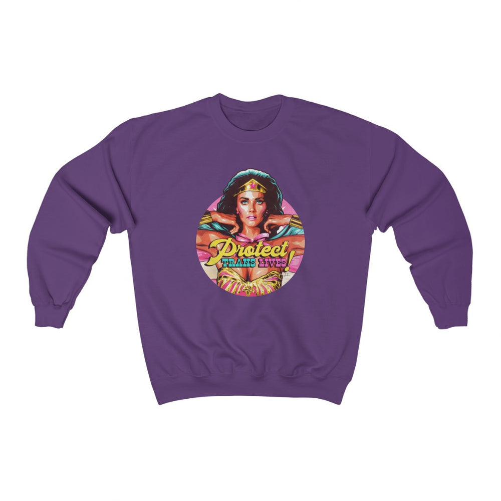 PROTECT TRANS LIVES - Unisex Heavy Blend™ Crewneck Sweatshirt