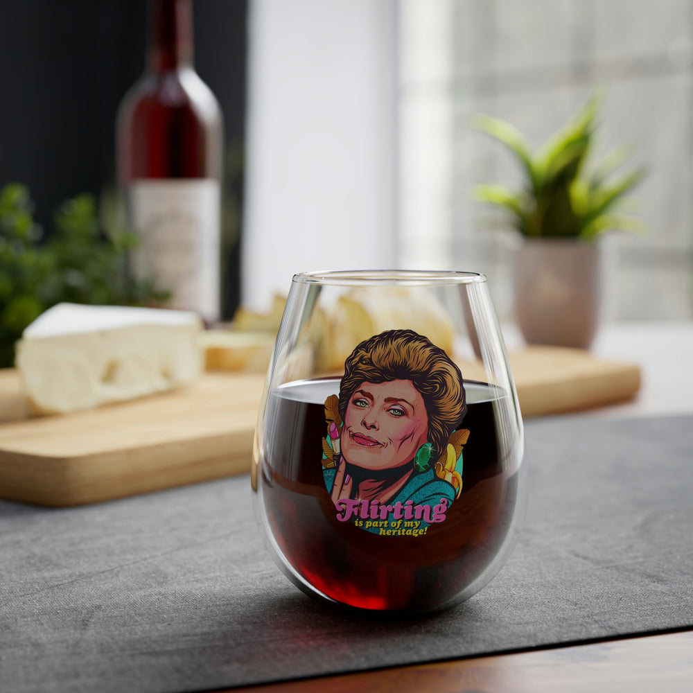 Flirting Is Part Of My Heritage! - Stemless Glass, 11.75oz