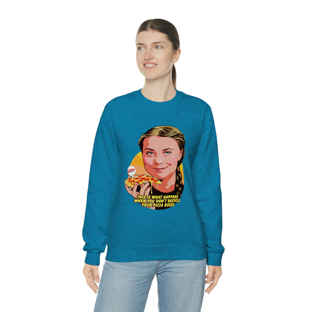 This Is What Happens When You Don't Recycle Your Pizza Boxes - Unisex Heavy Blend™ Crewneck Sweatshirt