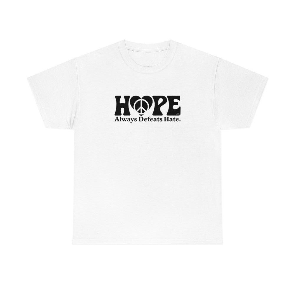 Hope Always Defeats Hate [Australian-Printed] - Unisex Heavy Cotton Tee