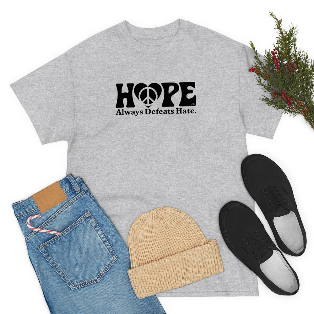 Hope Always Defeats Hate [Australian-Printed] - Unisex Heavy Cotton Tee