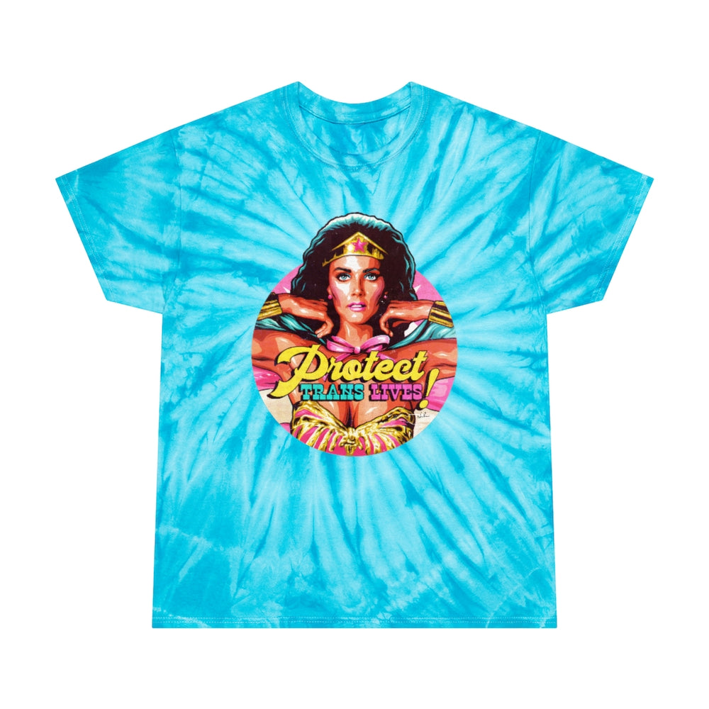 PROTECT TRANS LIVES - Tie-Dye Tee, Cyclone