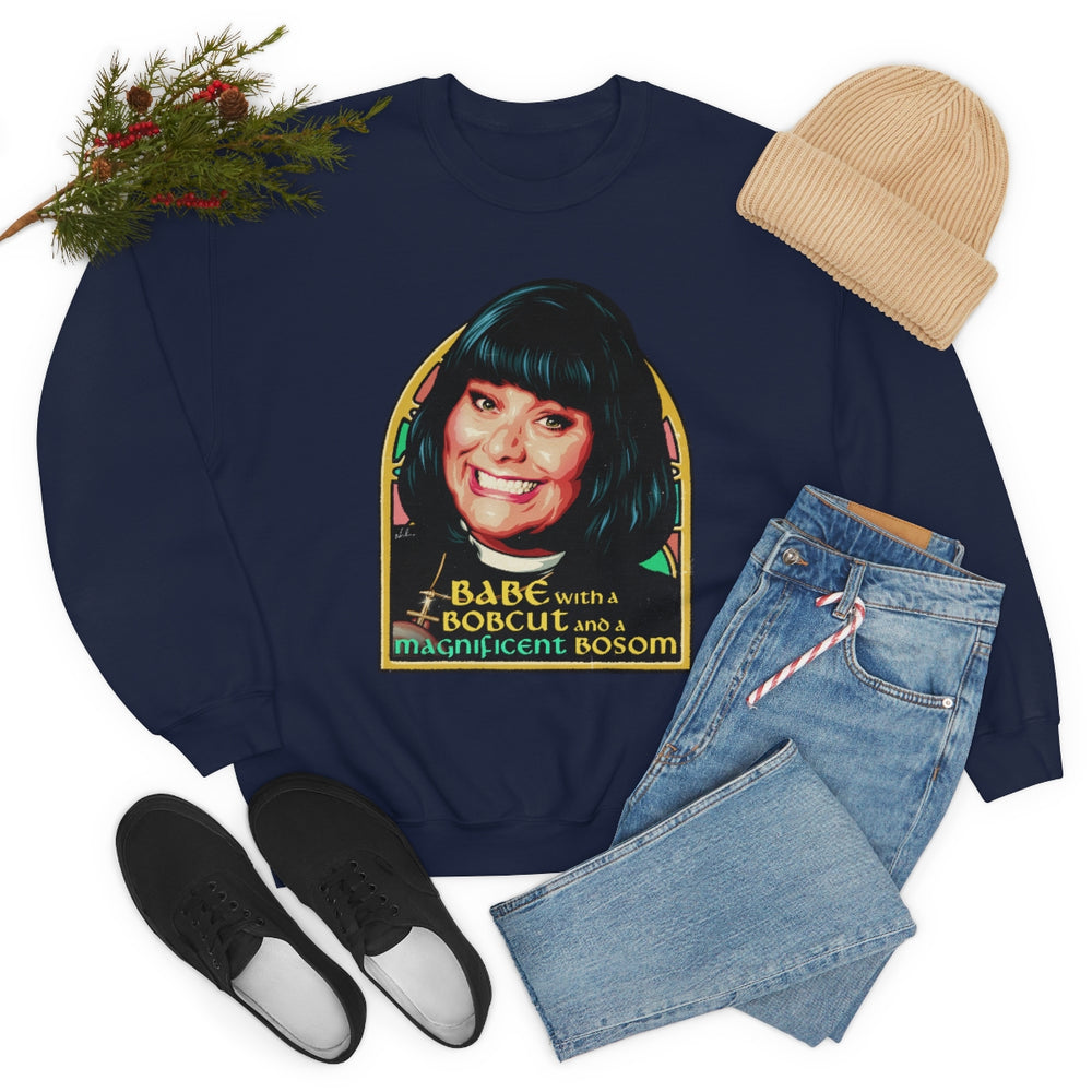 Babe With A Bobcut And A Magnificent Bosom [Australian-Printed] - Unisex Heavy Blend™ Crewneck Sweatshirt