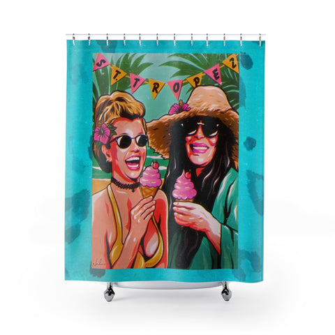 Ice Cream In St Tropez - Shower Curtains