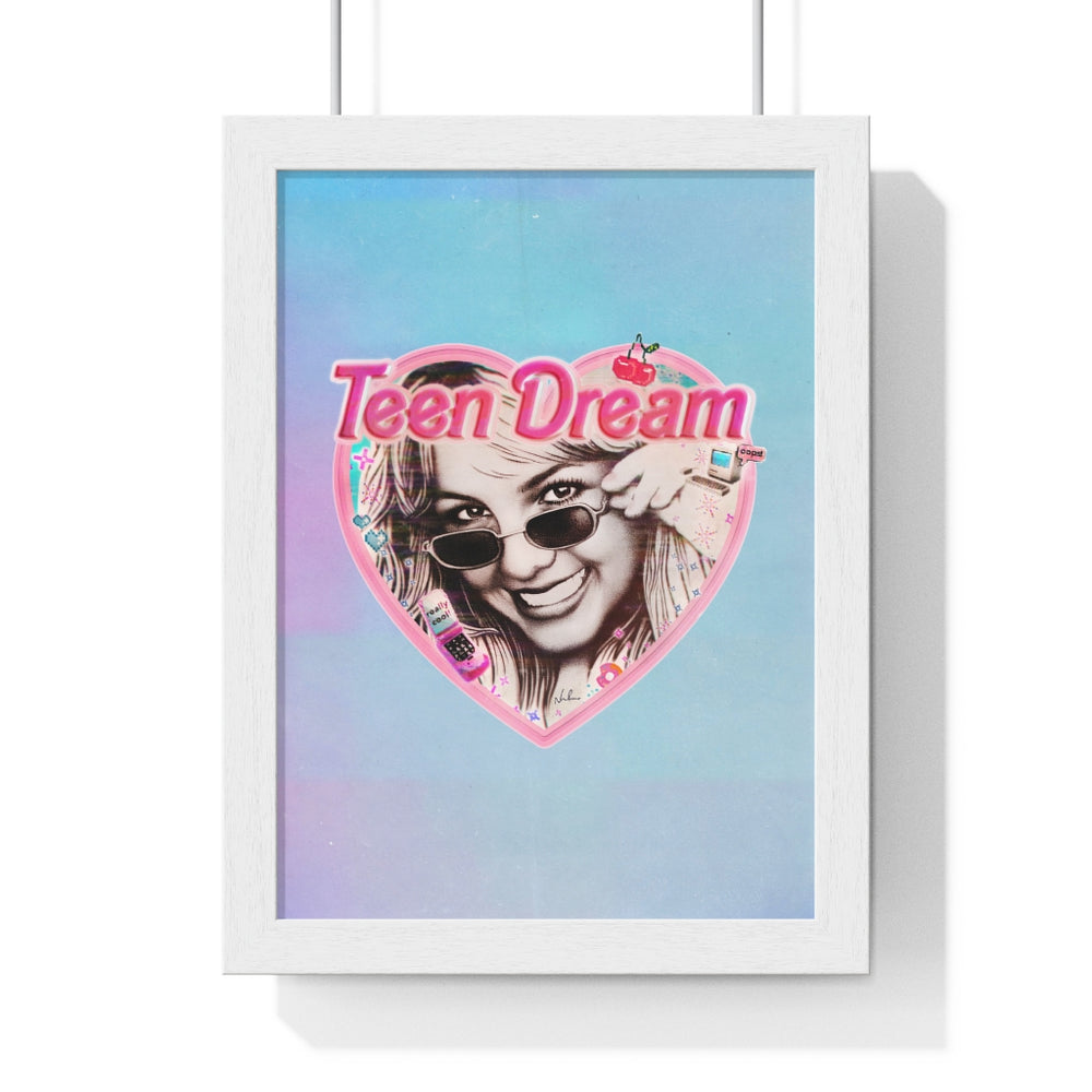 TEEN DREAM [Coloured BG] - Premium Framed Vertical Poster