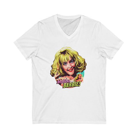 MALIBU BARBIE - Unisex Jersey Short Sleeve V-Neck Tee
