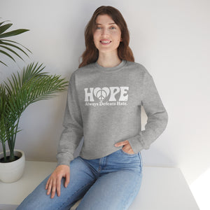 Hope Always Defeats Hate - Unisex Heavy Blend™ Crewneck Sweatshirt