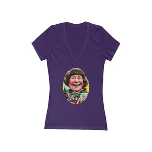 LIZZIE BIRDSWORTH - Women's Jersey Short Sleeve Deep V-Neck Tee