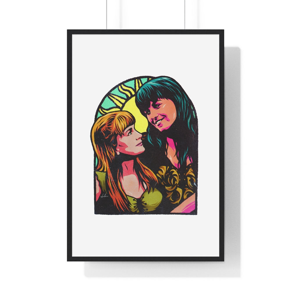 XENA X GABRIELLE - Premium Framed Vertical Poster