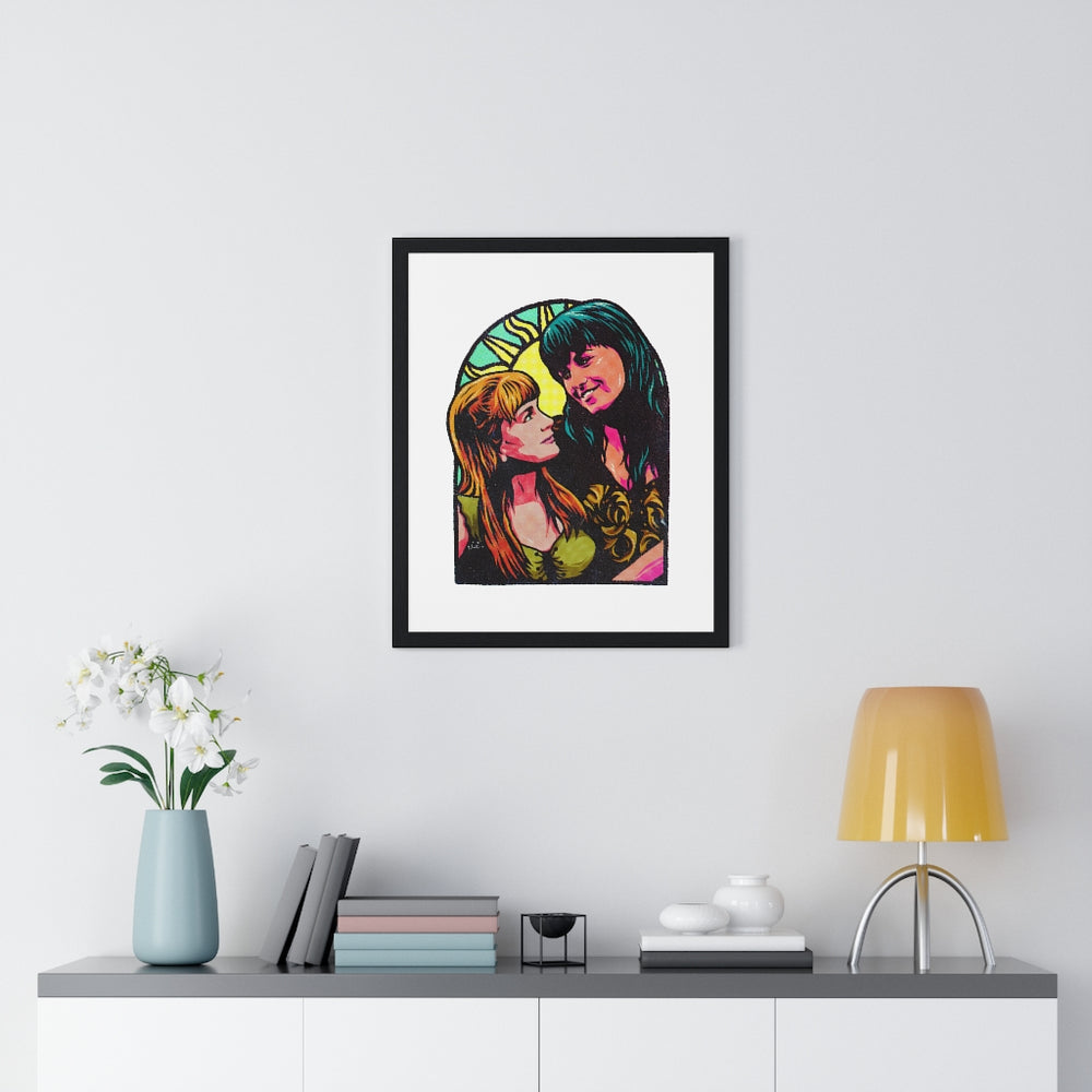 XENA X GABRIELLE - Premium Framed Vertical Poster