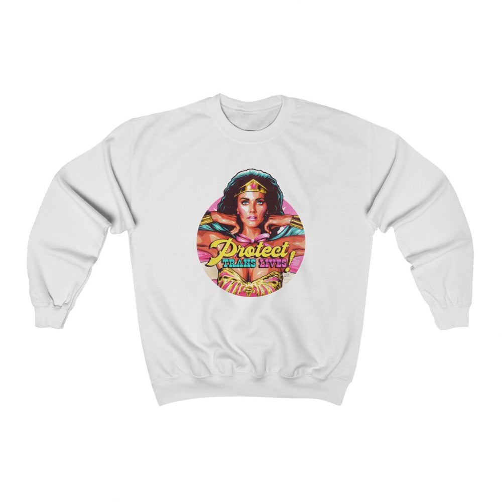 PROTECT TRANS LIVES - Unisex Heavy Blend™ Crewneck Sweatshirt