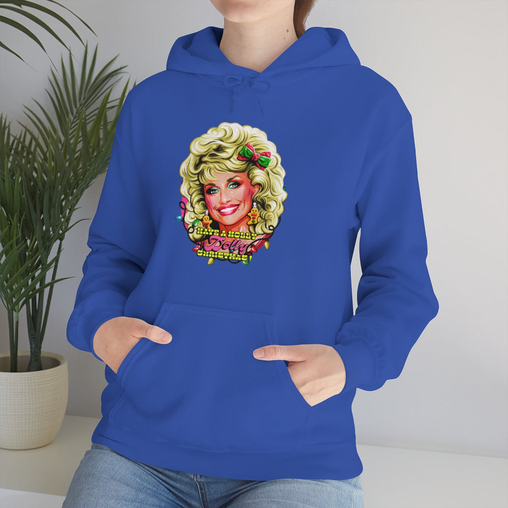 Have A Holly Dolly Christmas! - Unisex Heavy Blend™ Hooded Sweatshirt