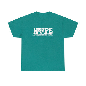 Hope Always Defeats Hate [Australian-Printed] - Unisex Heavy Cotton Tee