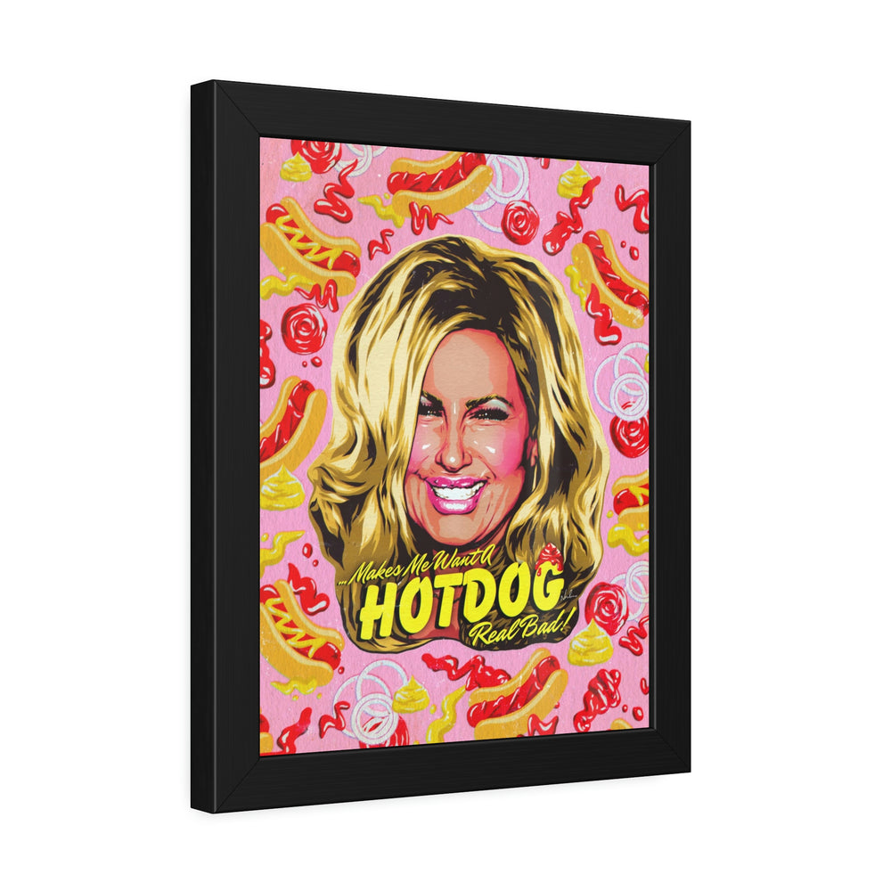 Copy of Makes Me Want A Hot Dog Real Bad! [Coloured BG] - Framed Paper Posters
