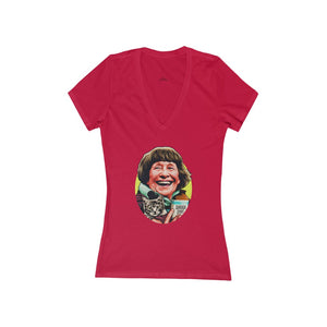 LIZZIE BIRDSWORTH - Women's Jersey Short Sleeve Deep V-Neck Tee