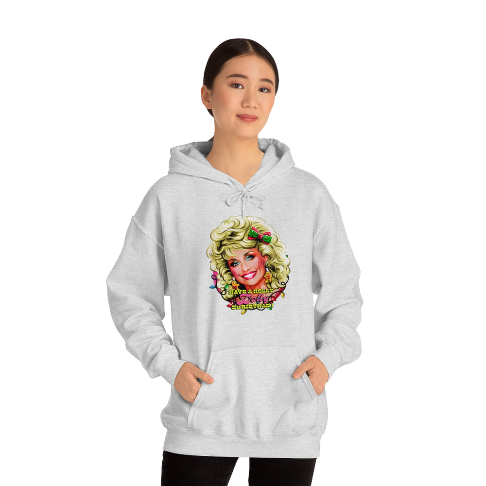 Have A Holly Dolly Christmas! - Unisex Heavy Blend™ Hooded Sweatshirt