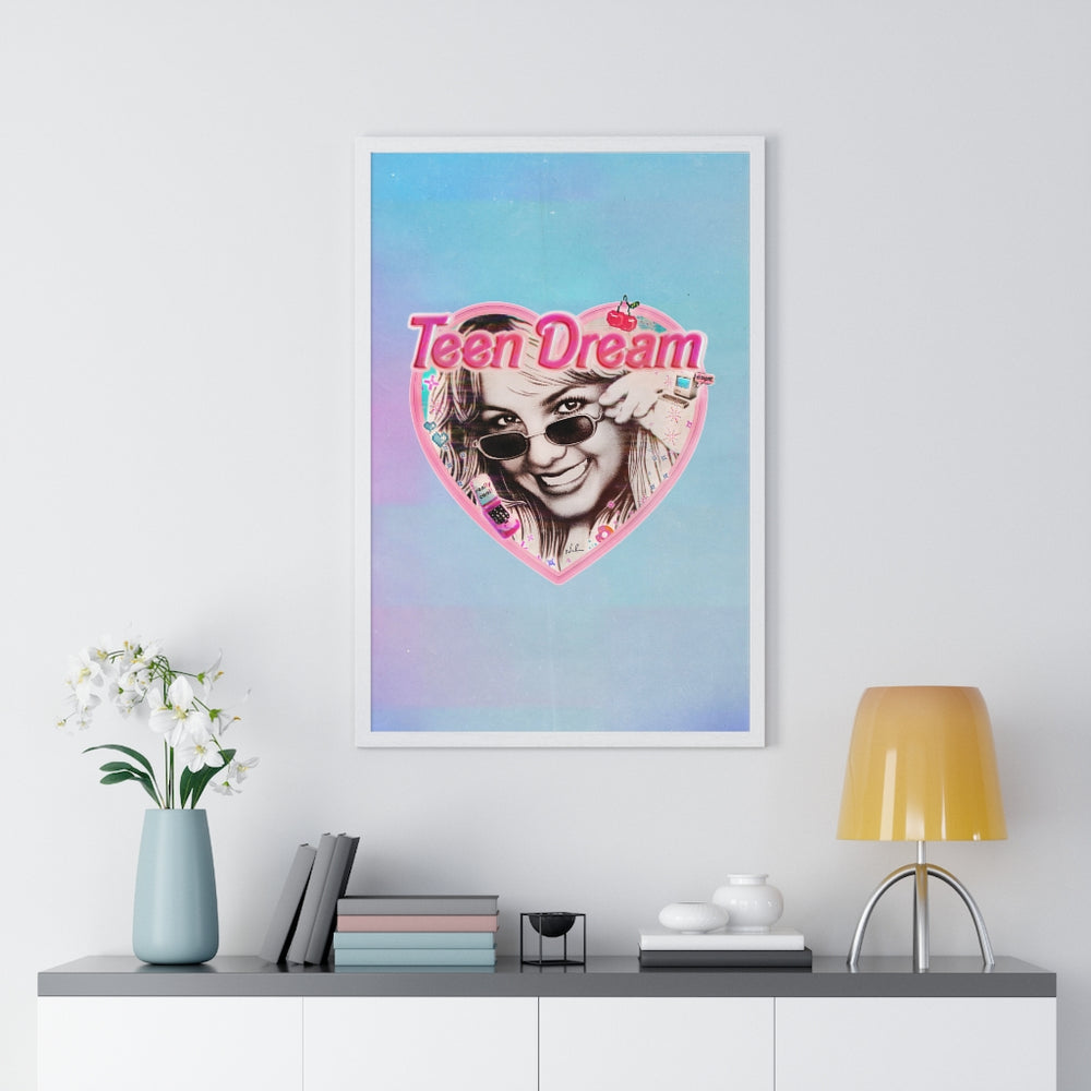 TEEN DREAM [Coloured BG] - Premium Framed Vertical Poster