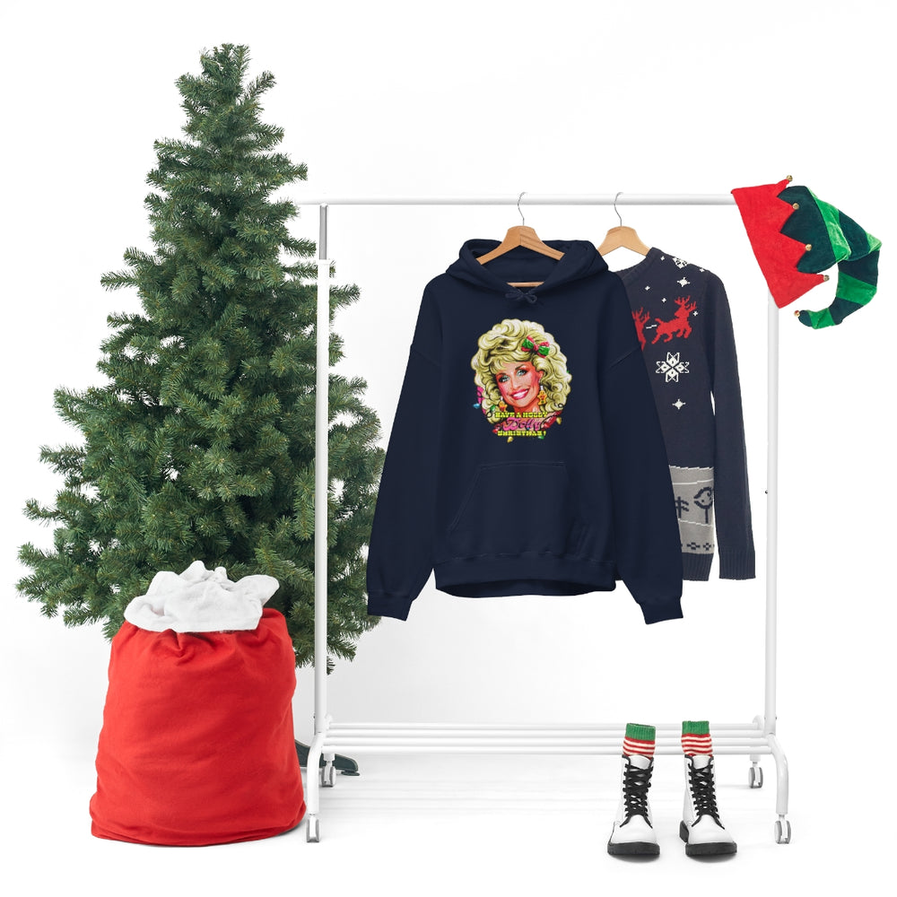 Have A Holly Dolly Christmas! - Unisex Heavy Blend™ Hooded Sweatshirt