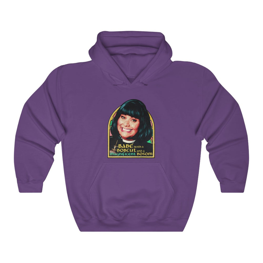 Babe With A Bobcut And A Magnificent Bosom - Unisex Heavy Blend™ Hooded Sweatshirt