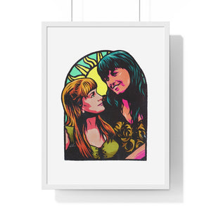 XENA X GABRIELLE - Premium Framed Vertical Poster